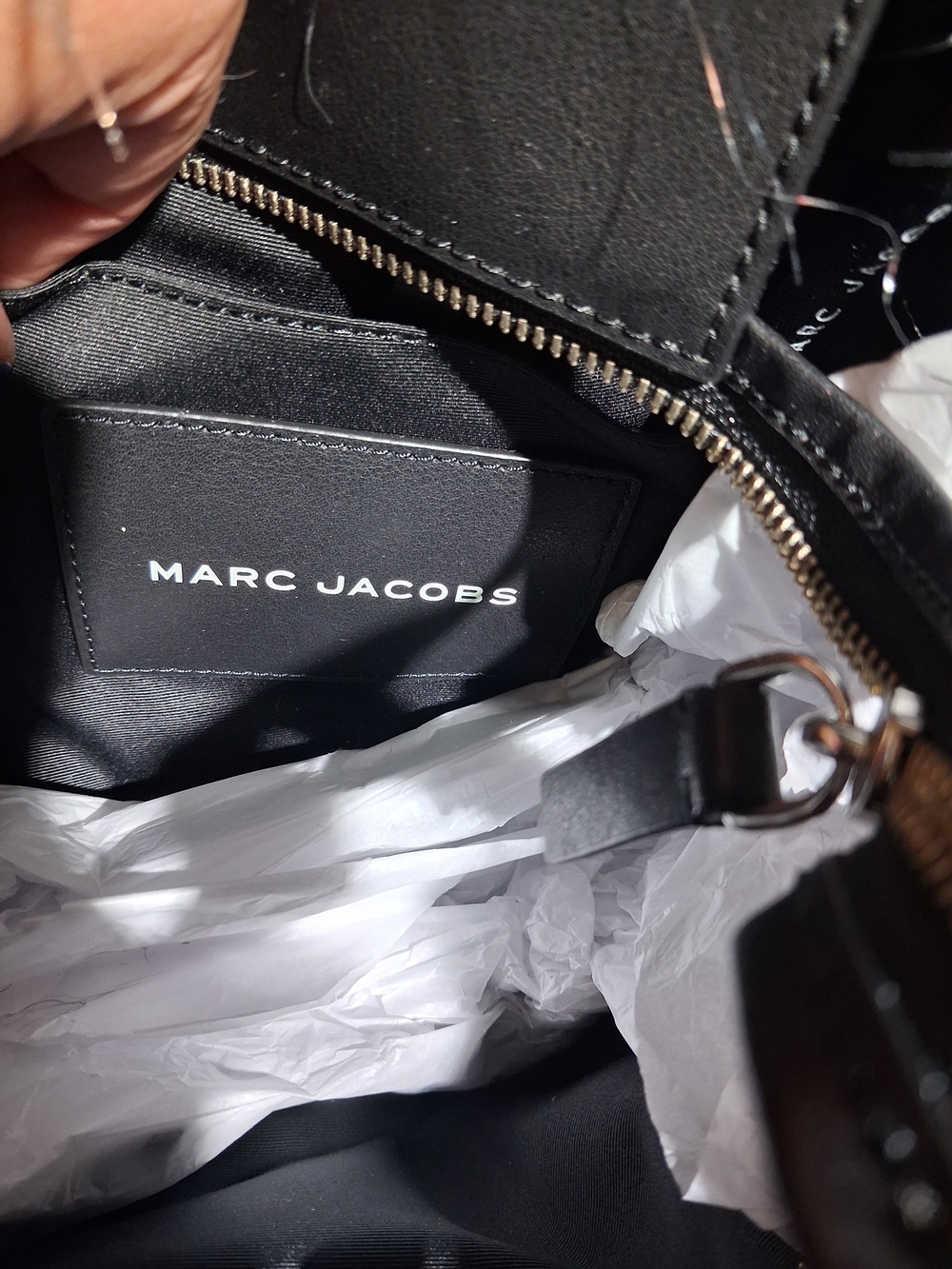 Marc Jacobs Black Shaggy Faux-Fur “Creature” Tote with Metallic Threads - Picture 5 of 7